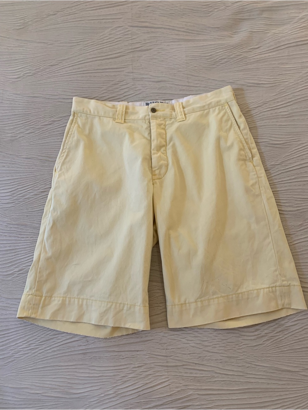 Vintage Y2K Ralph Lauren Rugby Yellow Twill Button Fly Cotton Shorts
